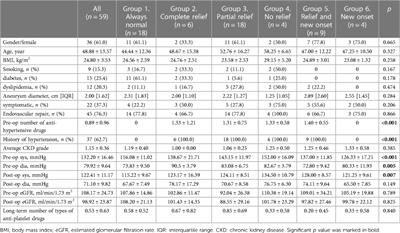 Blood pressure and renal outcomes after renal artery aneurysm intervention: Single-center experience and review of literature